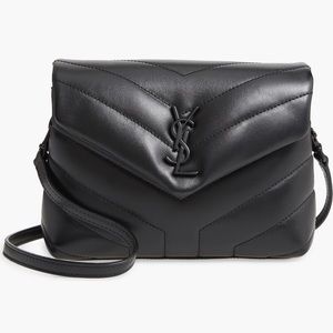 Saint Laurent Toy Loulou Leather Crossbody Bag - Black